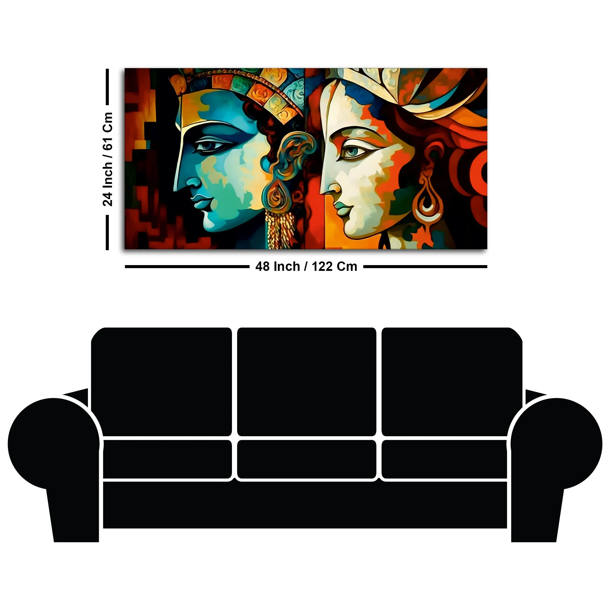 Abstract Colorful Textured Canvas Wall Painting - Image 7