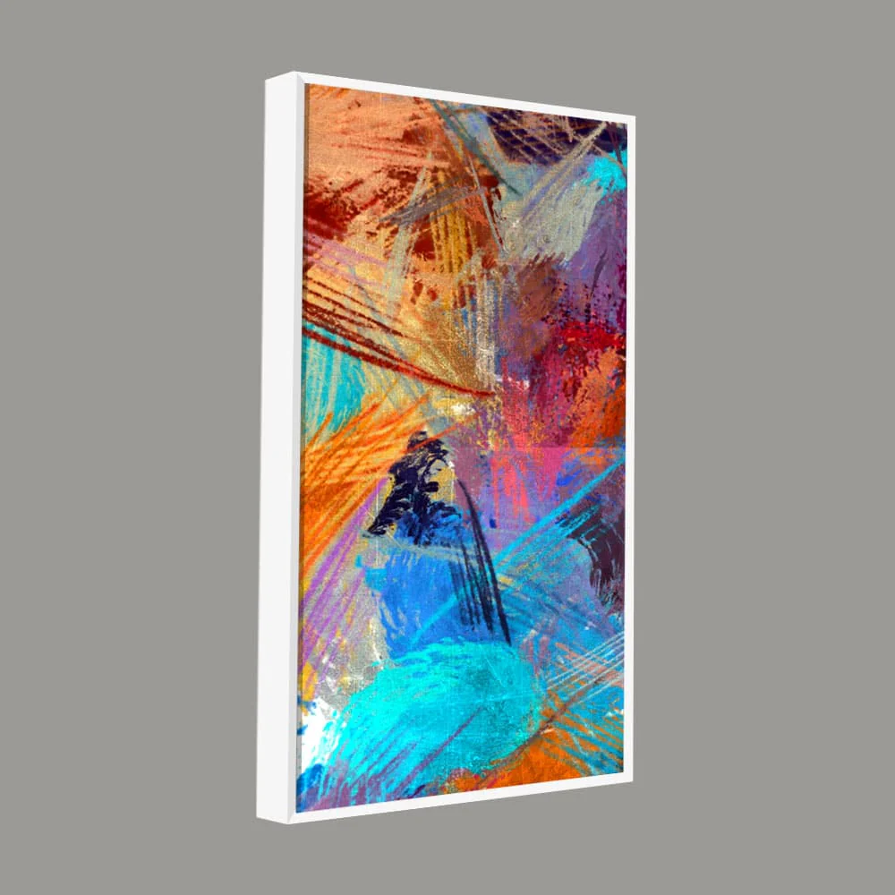 Abstract Colorful Textured Design Art Premium Canvas Wall Painting - Image 5