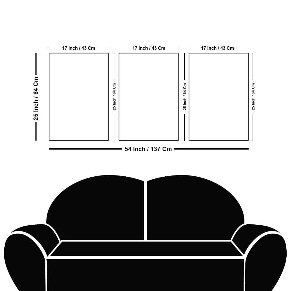 Abstract Dark Gray Artwork Premium Floating Wall Painting Set of 3 - Image 5