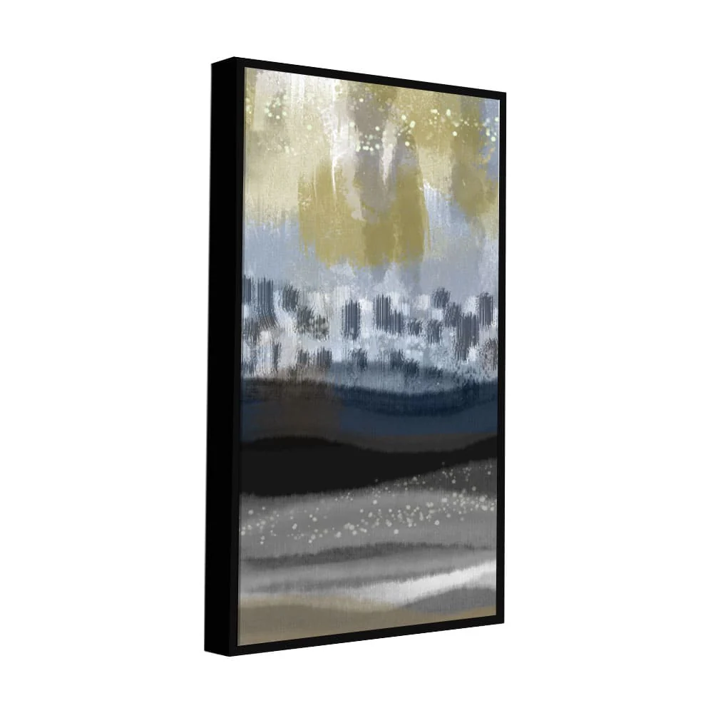 Abstract Dark Gray Splash Background Canvas Wall Painting - Image 5