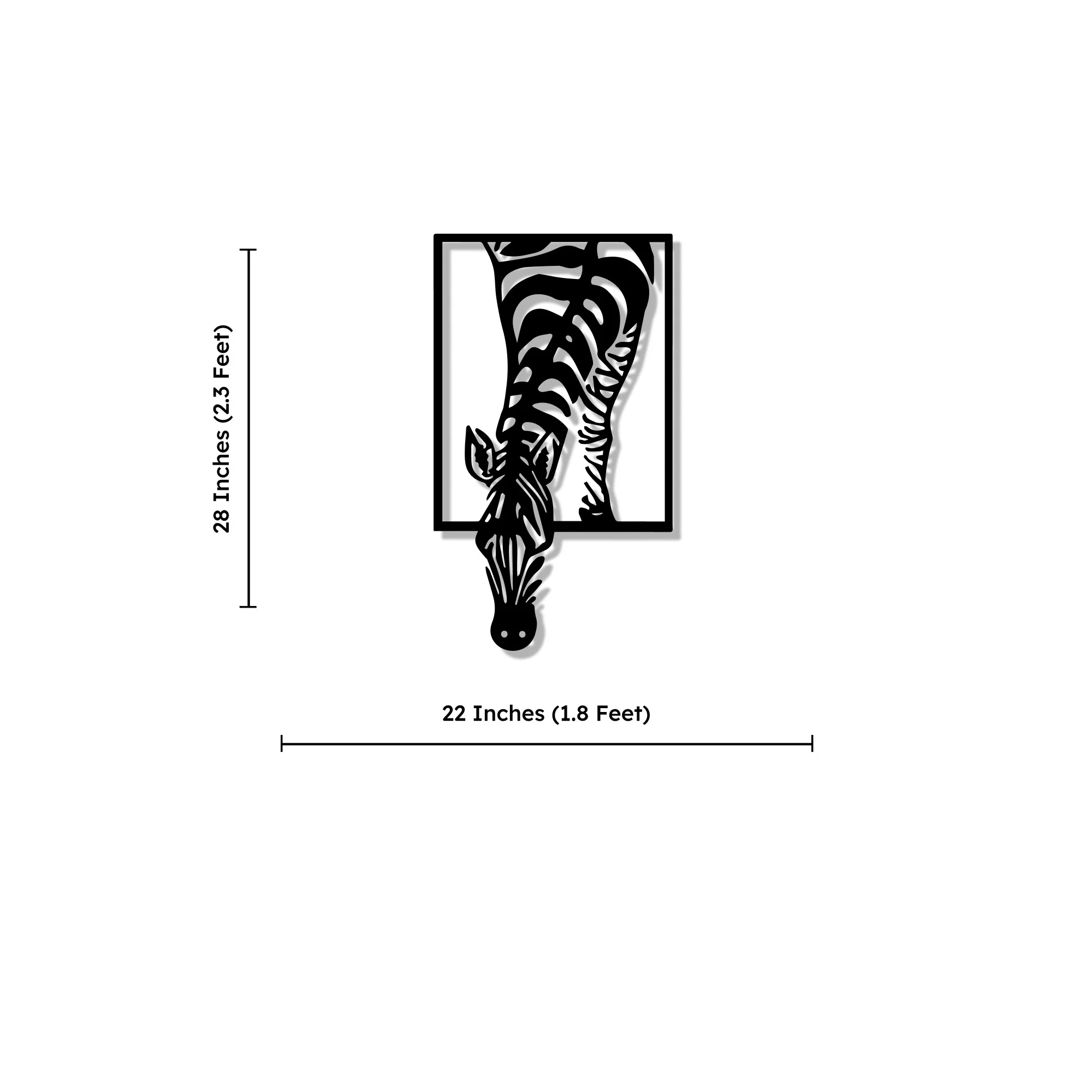 Abstract Design Zebra Metal Art Animal Wall Decor - Image 4