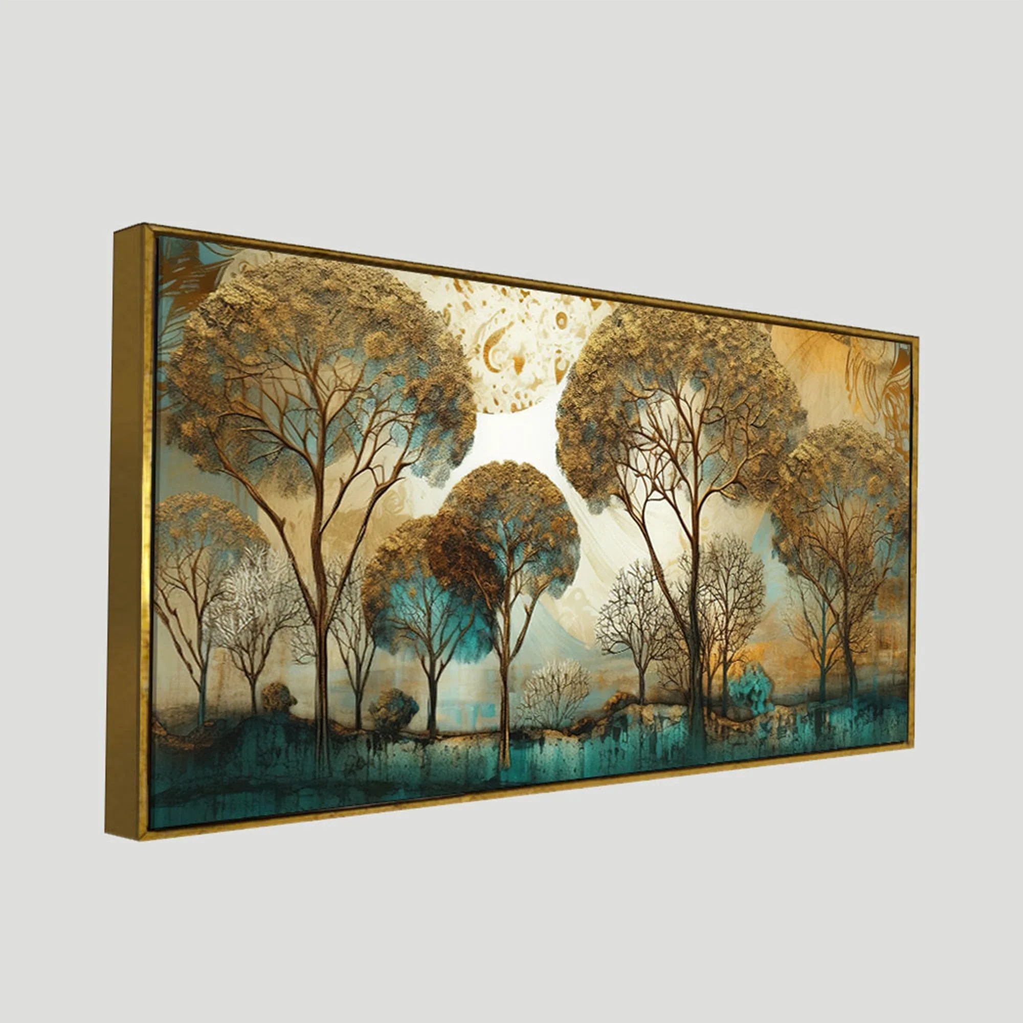 Abstract Forest Tree Artistic Art Canvas Wall Painting - Image 5