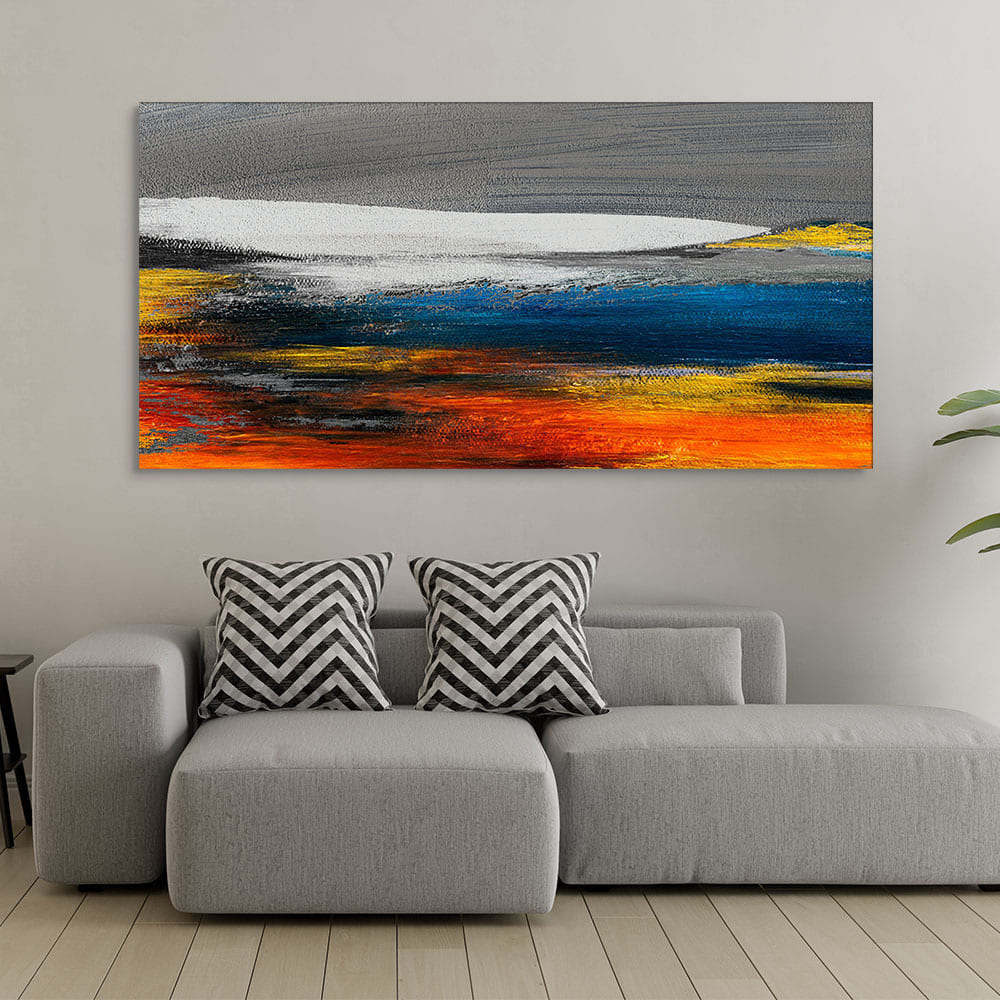 Abstract Gold Colorful Texture Art Canvas Wall Painting - Image 2