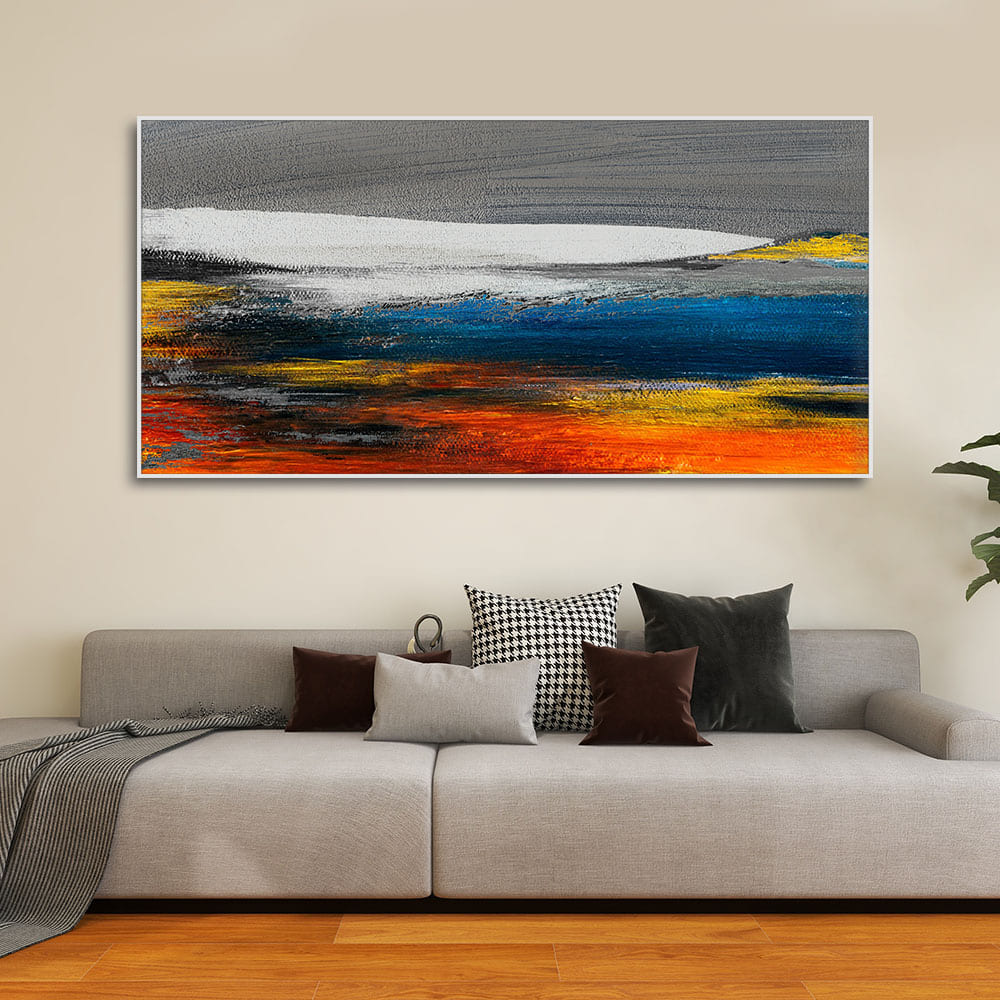 Abstract Gold Colorful Texture Art Canvas Wall Painting - Image 3
