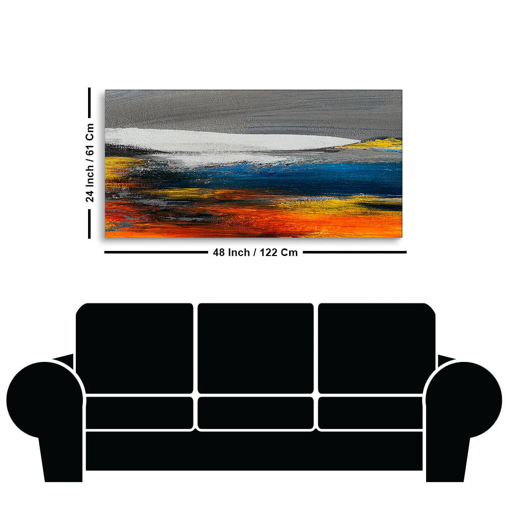 Abstract Gold Colorful Texture Art Canvas Wall Painting - Image 7