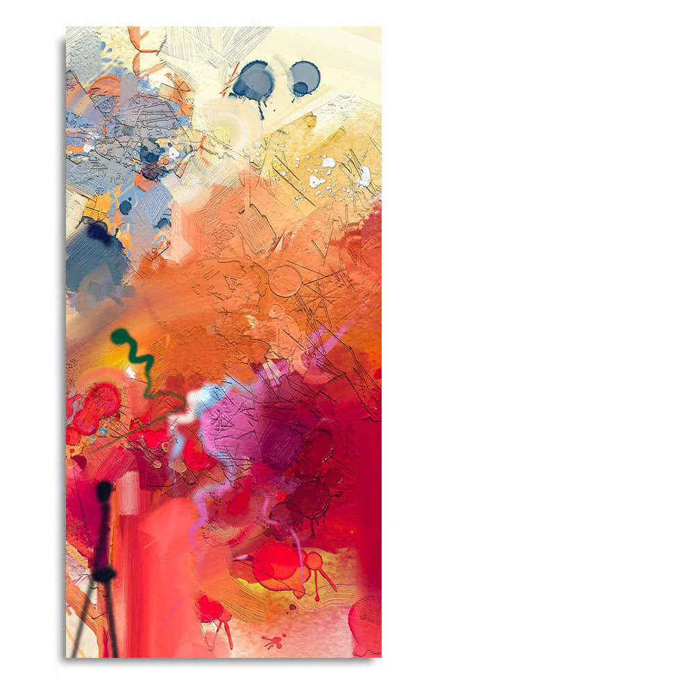 Abstract Orange Multicolor Pink Art Premium Canvas Wall Painting - Image 4