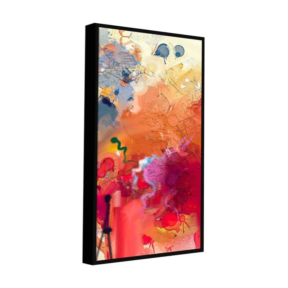 Abstract Orange Multicolor Pink Art Premium Canvas Wall Painting - Image 5