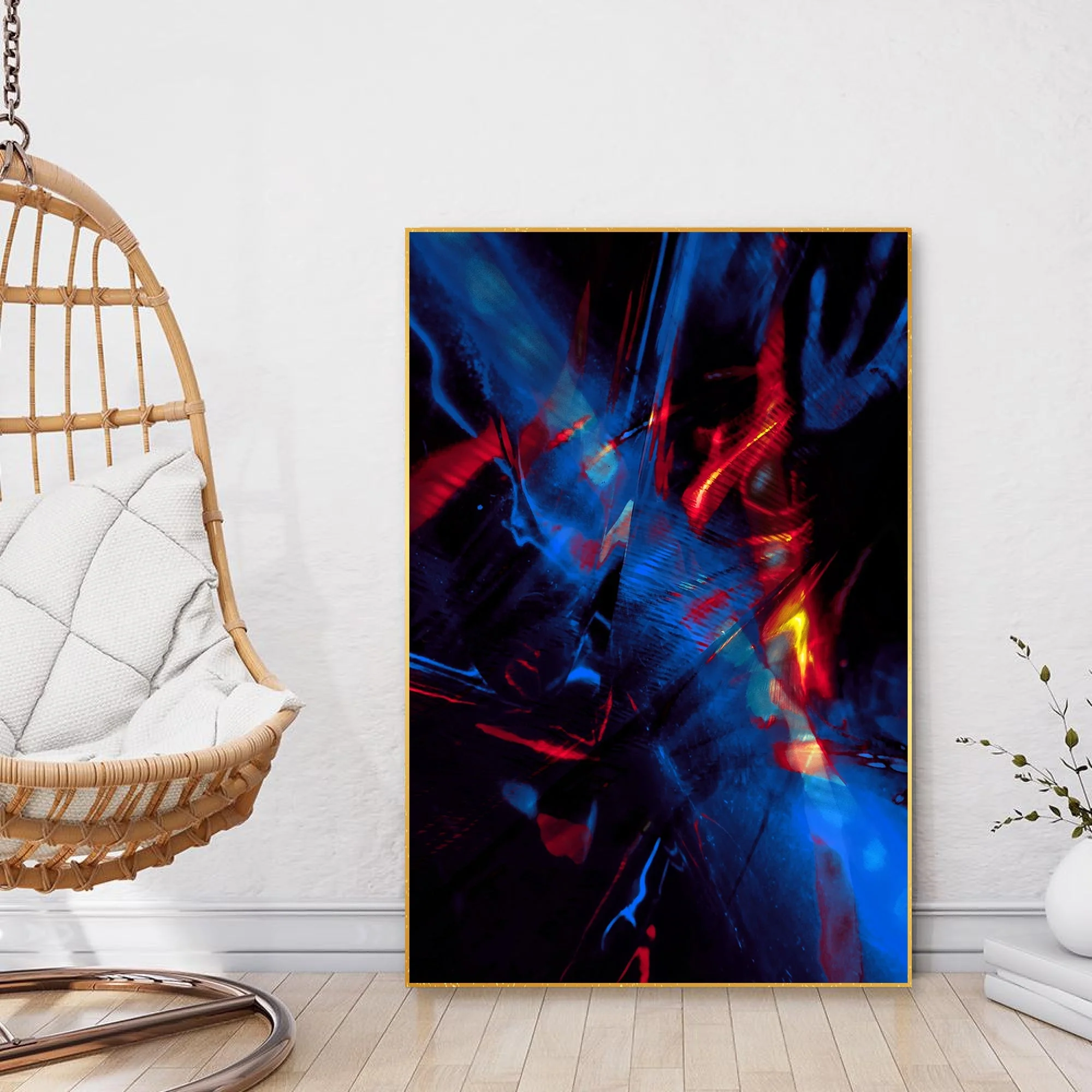 Abstract Pattern Floating Canvas Wall Painting - Image 4