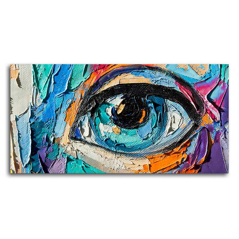 Abstract Picture of a Beautiful Girl's Eye Canvas Wall Painting - Image 5