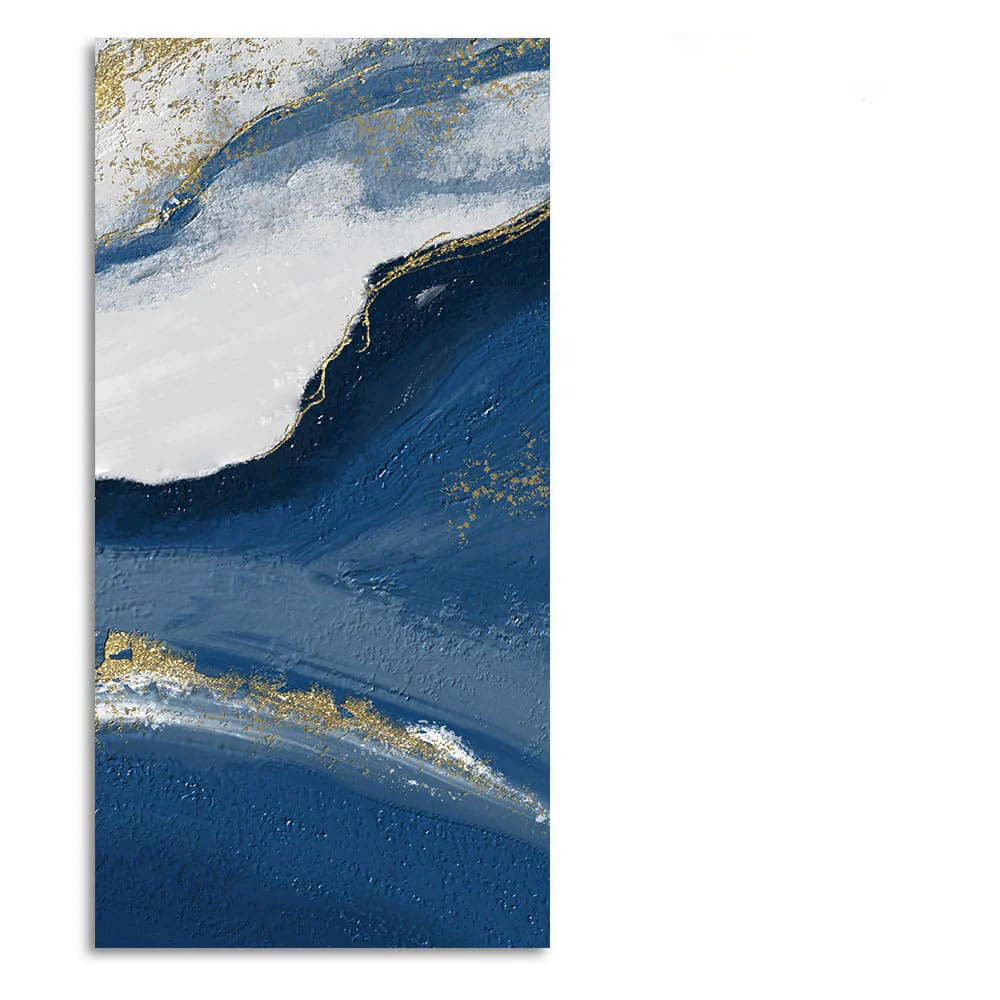 Abstract Seascape Golden Line art Canvas Wall Painting - Image 4