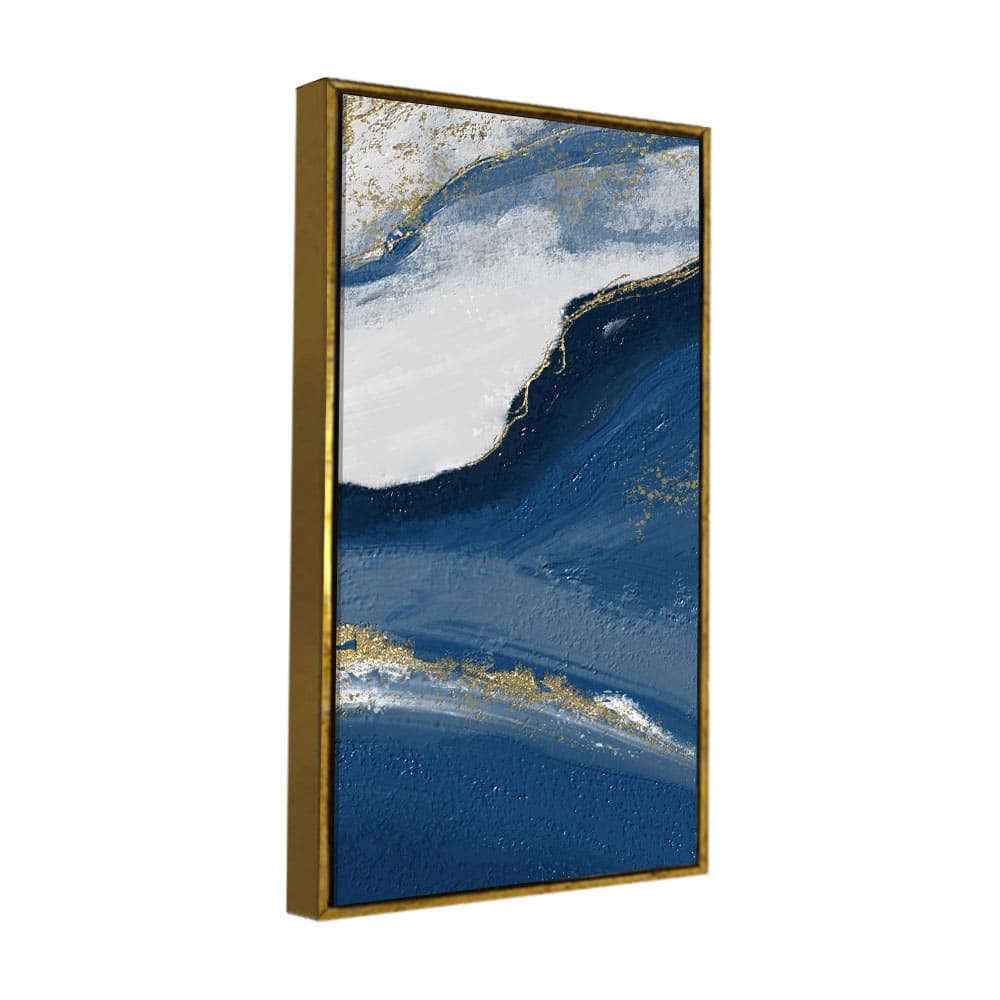 Abstract Seascape Golden Line art Canvas Wall Painting - Image 5