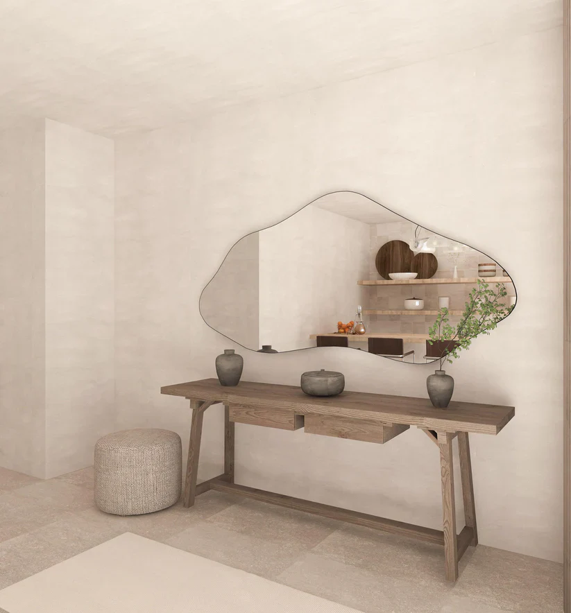 Abstract Wall Mirror in Flowing Shape Design - Image 6
