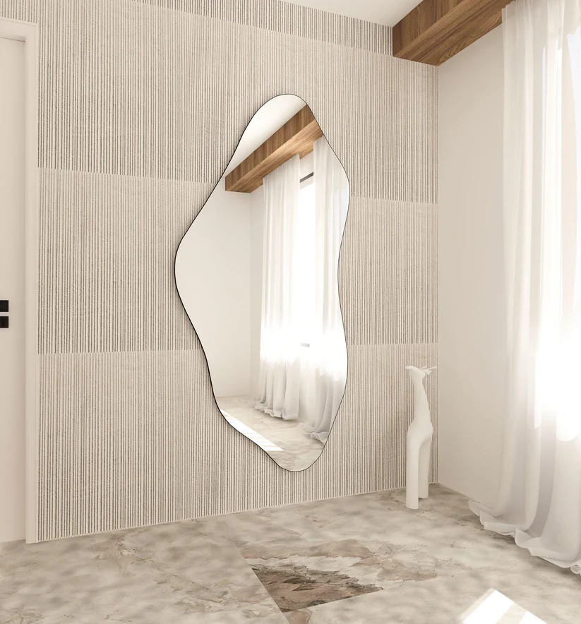 Abstract Wall Mirror in Flowing Shape Design - Image 7