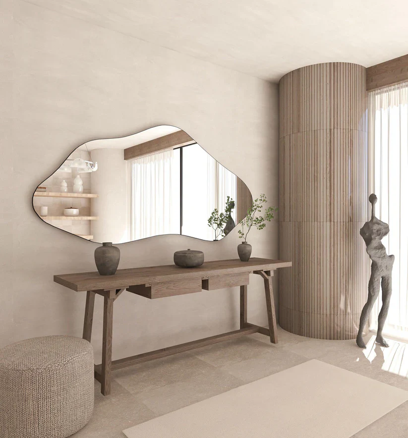 Abstract Wall Mirror in Flowing Shape Design - Image 8
