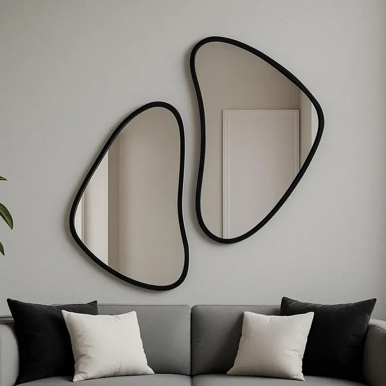 Abstract Wall Mirror Set | Irregular Shape Decorative Mirrors