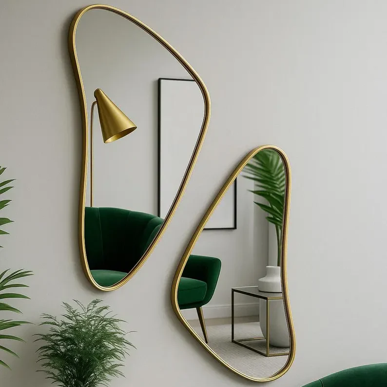 Abstract Wall Mirror Set | Irregular Shape Decorative Mirrors - Image 3