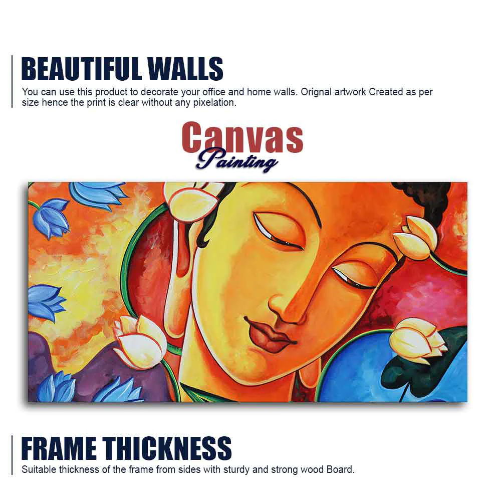 Abstract Wall Painting of Lord Spiritual Buddha - Image 6