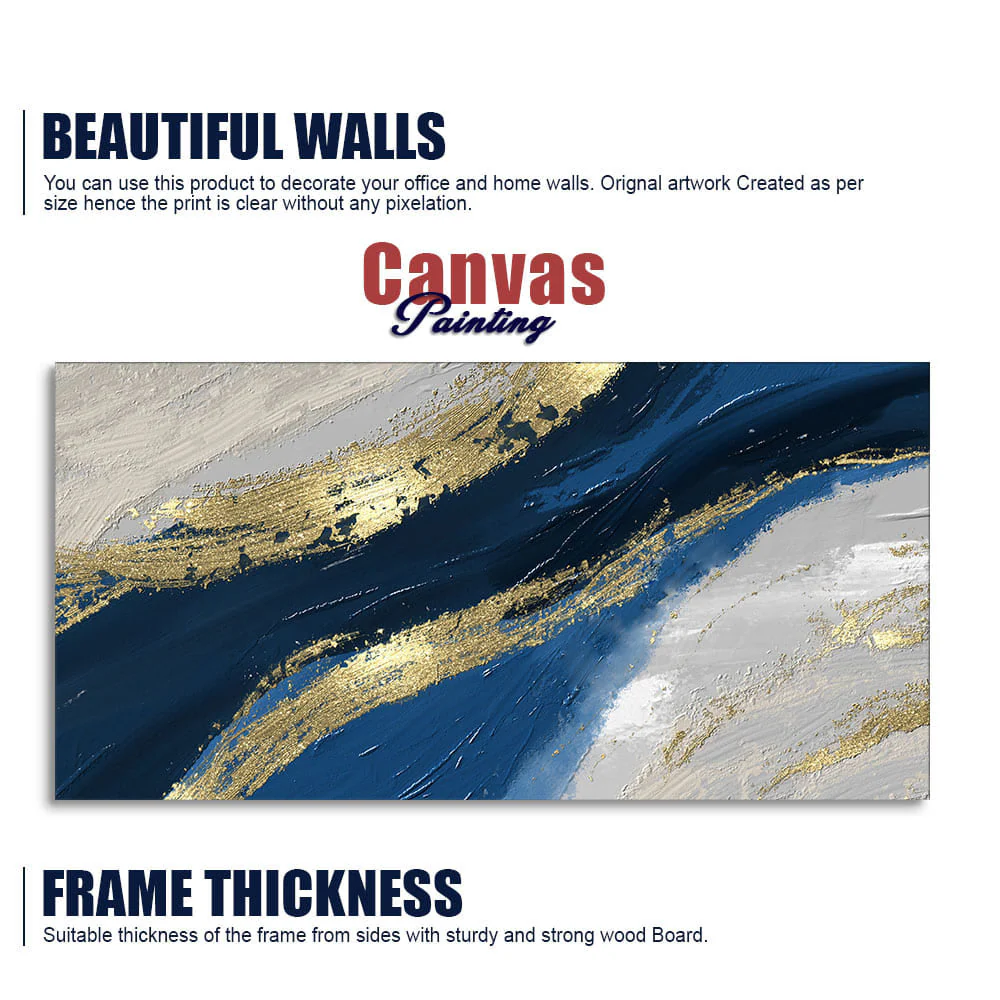 Abstract Wave Acrylic Premium Canvas Wall Painting - Image 6