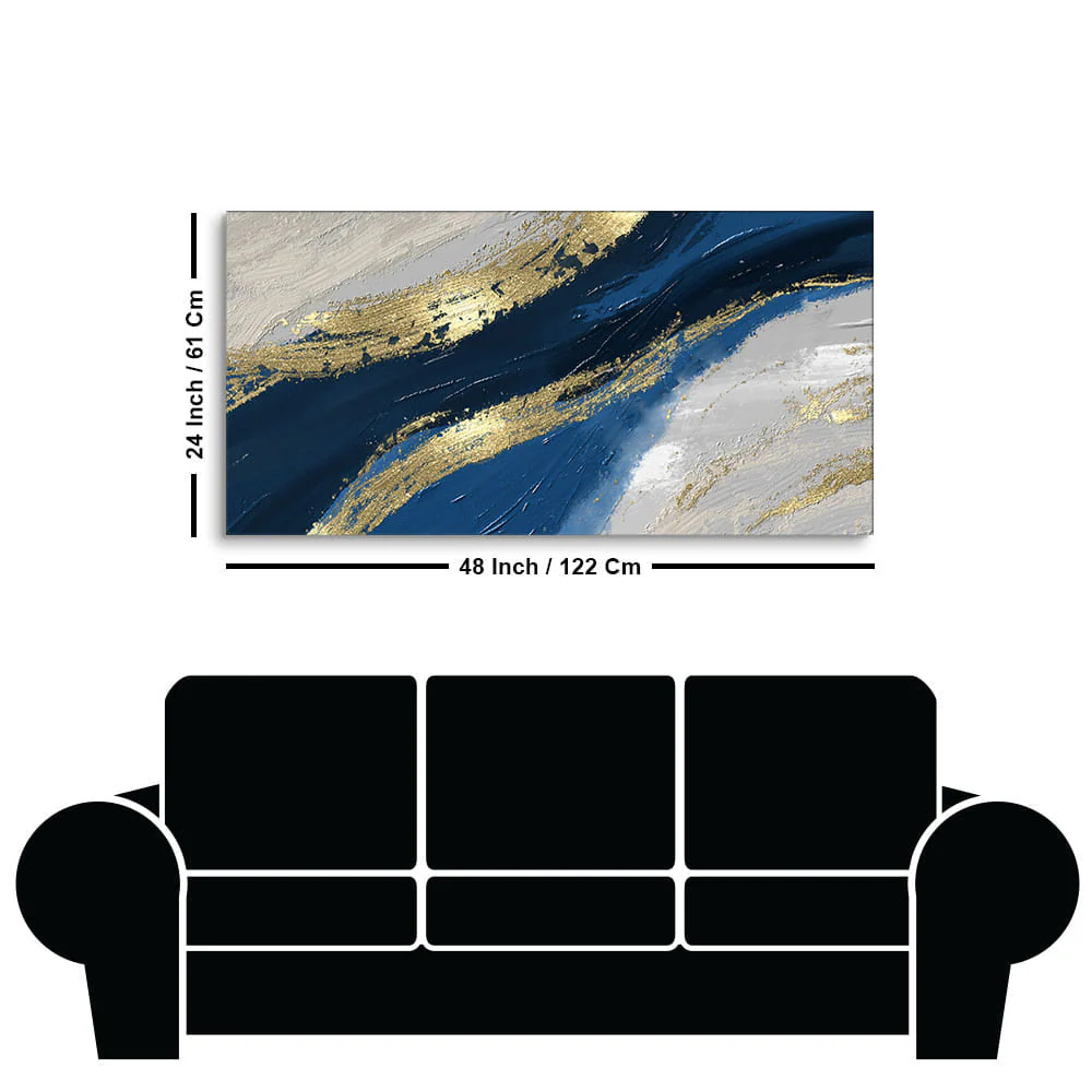 Abstract Wave Acrylic Premium Canvas Wall Painting - Image 7