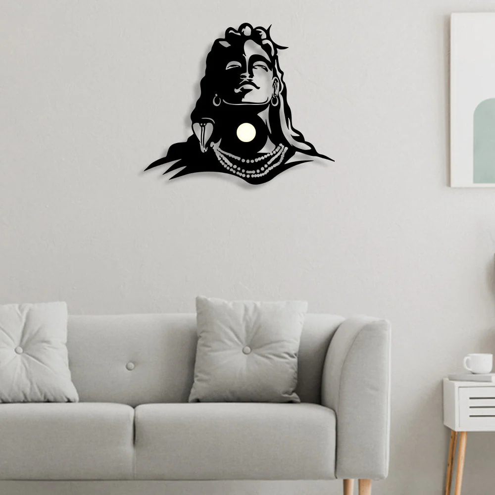 Adiyogi Lord Shiva Design Shadow Lamp - Image 3