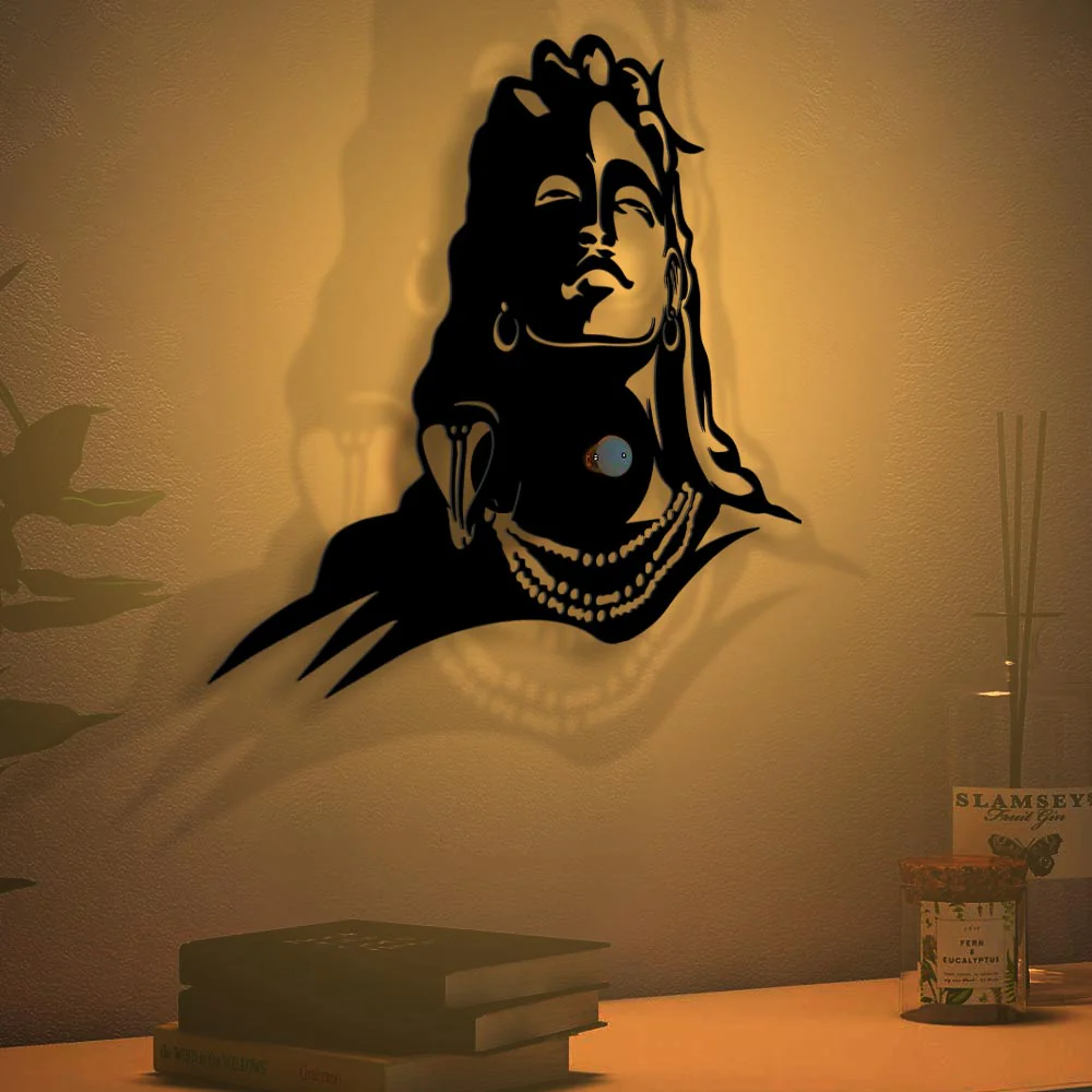 Adiyogi Lord Shiva Design Shadow Lamp - Image 4