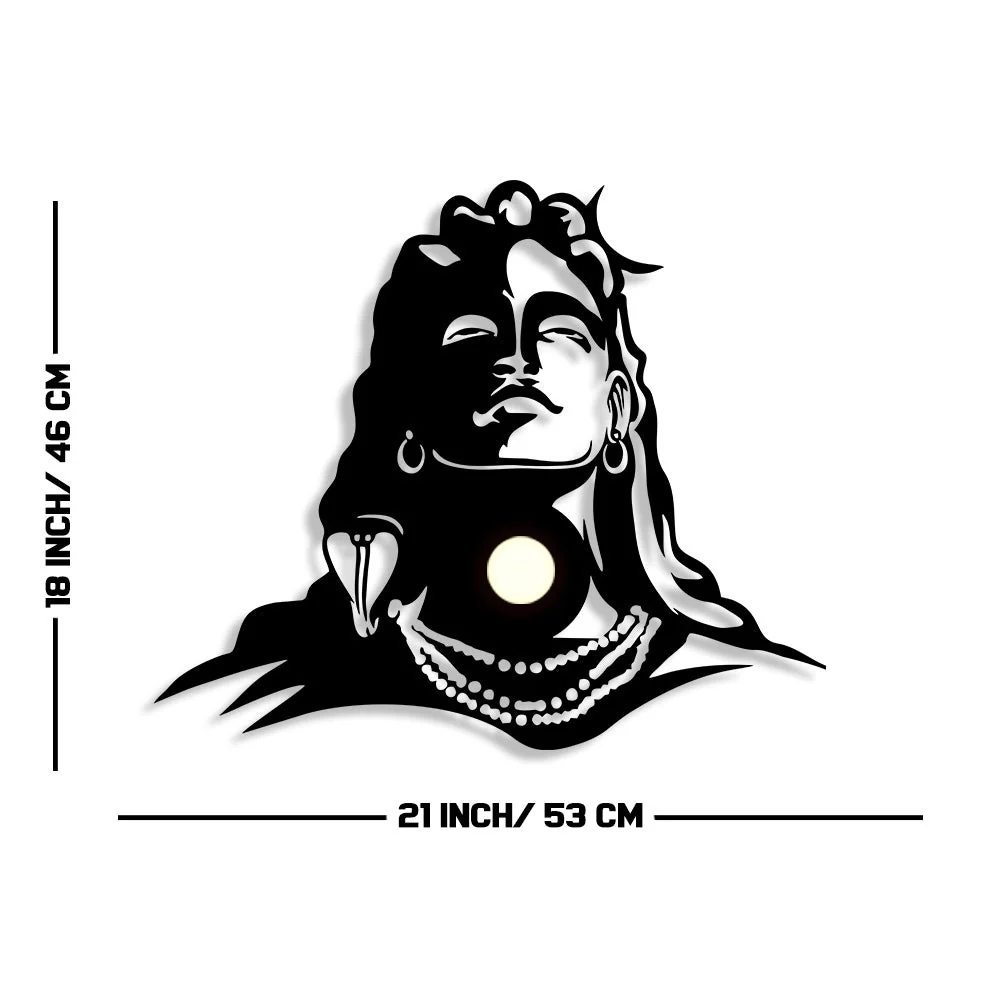 Adiyogi Lord Shiva Design Shadow Lamp - Image 6