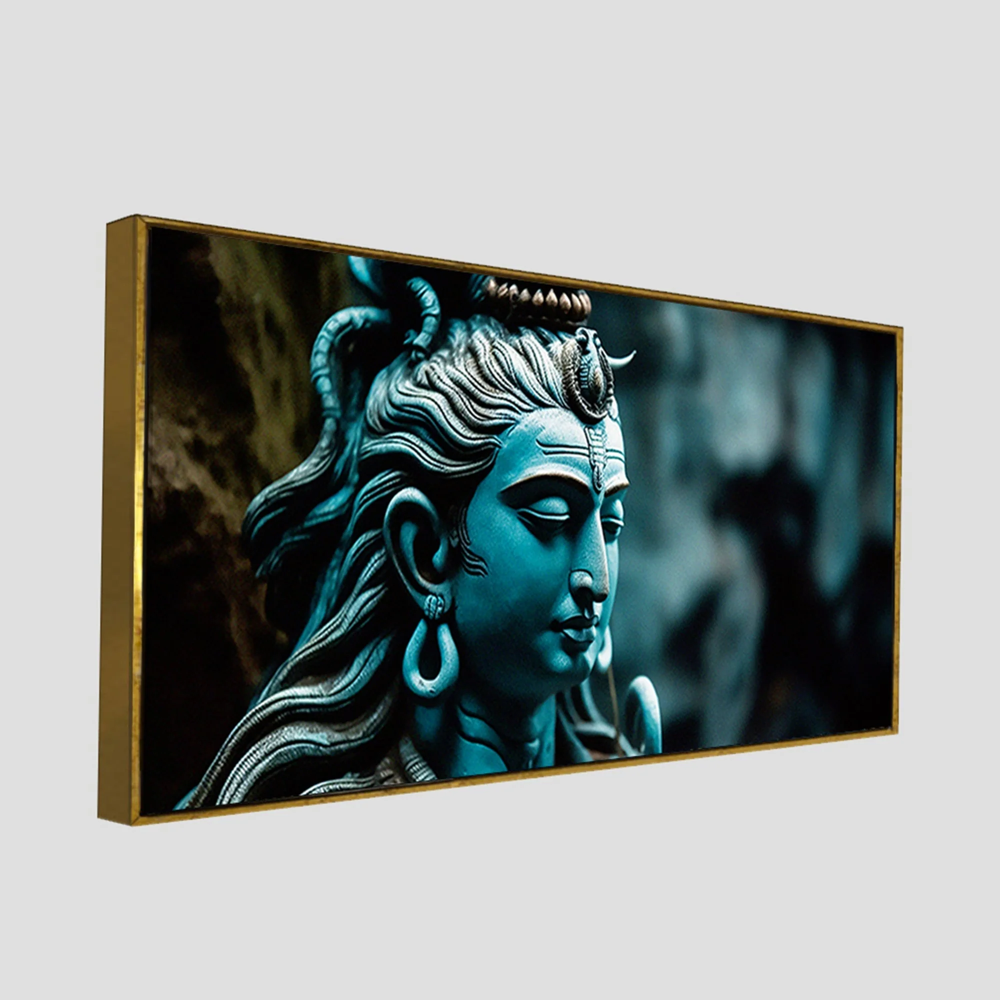 Adiyogi Shiva Statue Premium Canvas Wall Painting - Image 5
