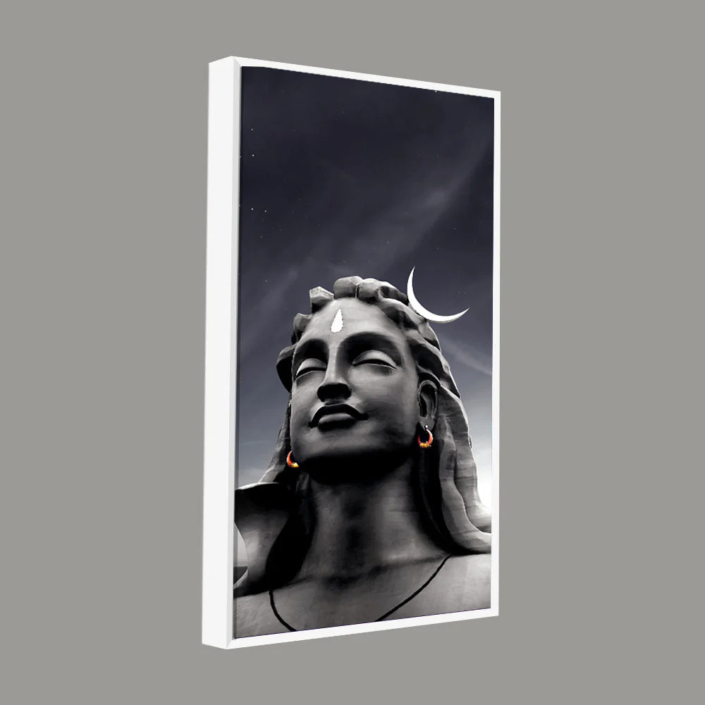 Adiyogi Shiva with Moon on the Head Canvas Wall Painting - Image 6