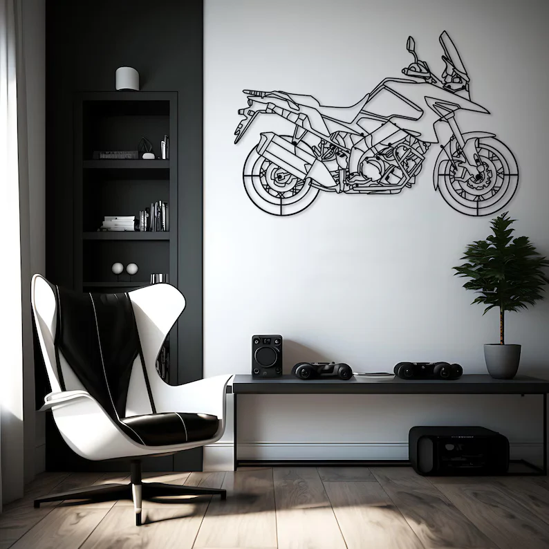 Adventure Motorcycle Metal Wall Art for Living Room Decor - Image 3