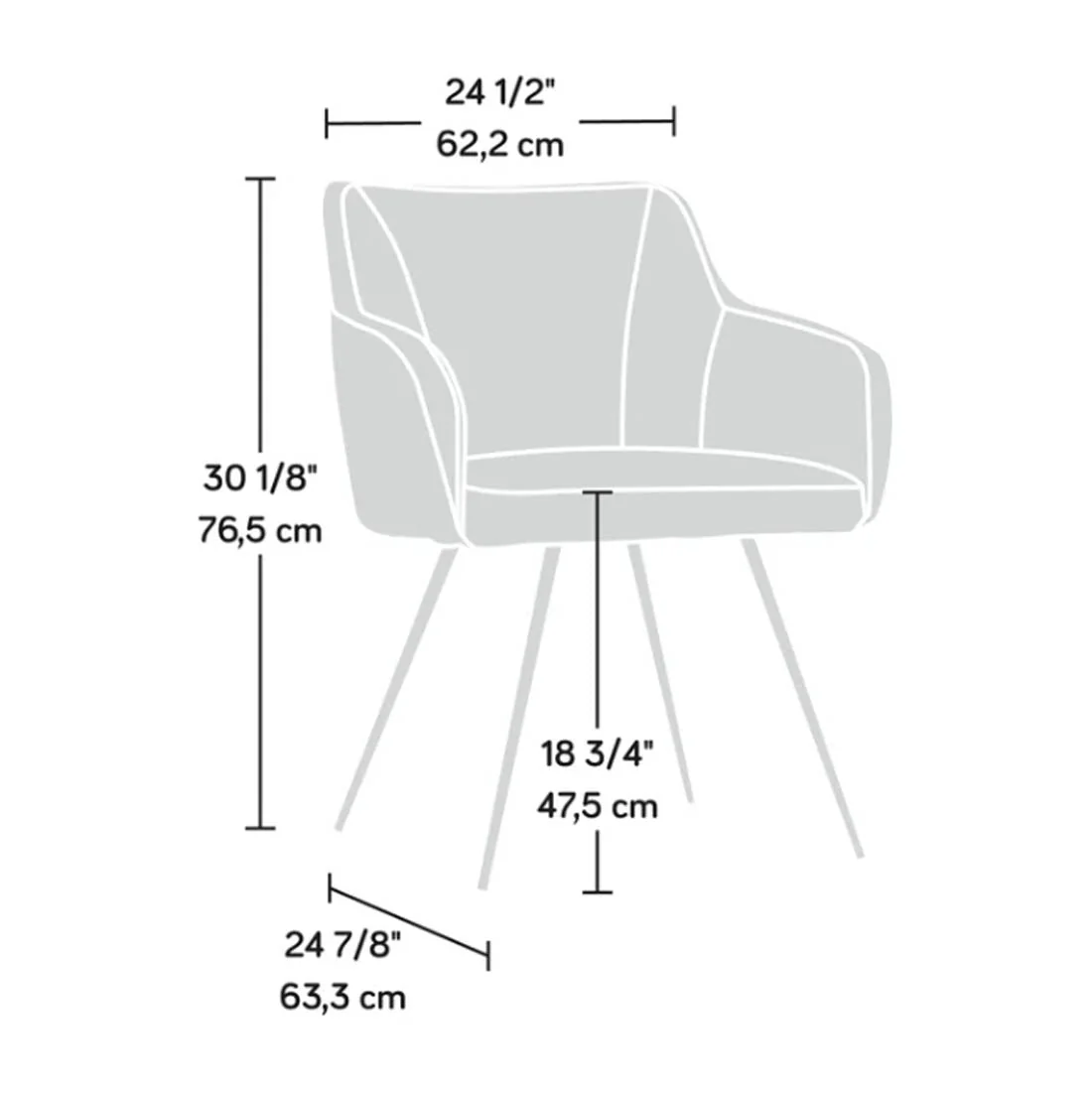 Aesthetic Blue Velvet Accent Chair with Golden Legs - Image 5