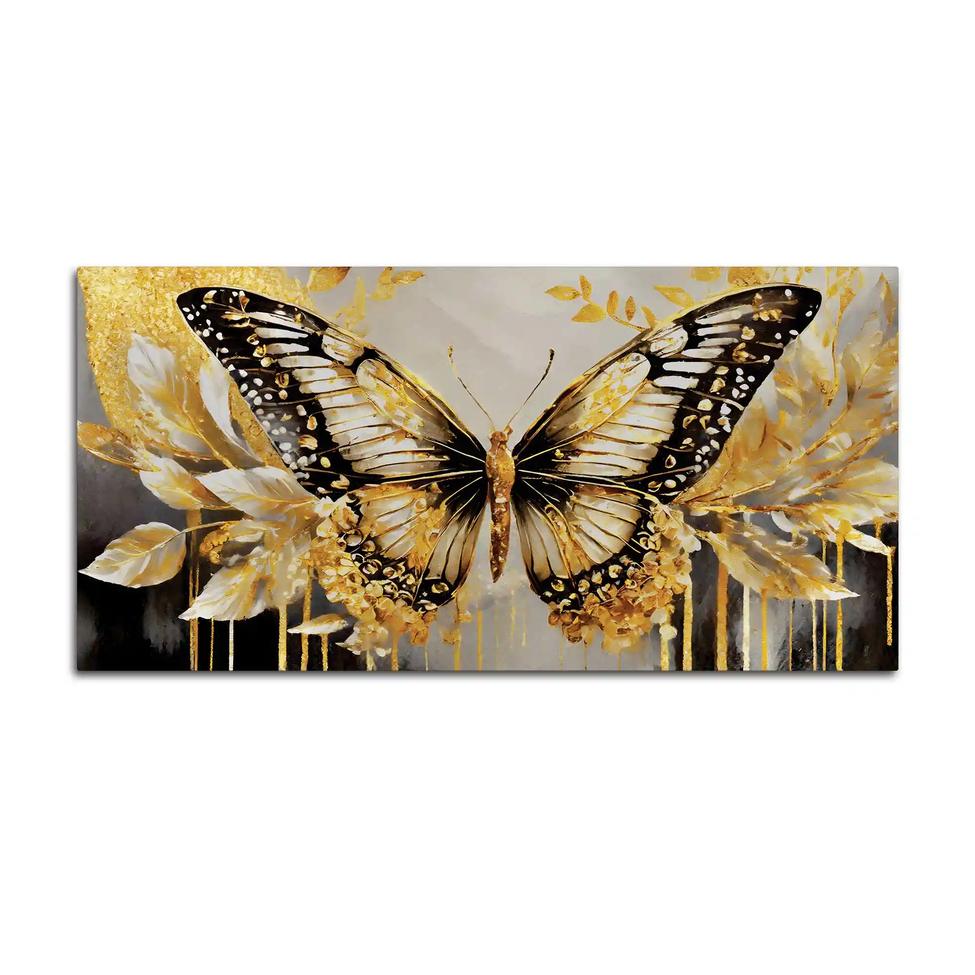 Aesthetic Golden Butterfly Luxury Abstract Wall Painting - Image 4