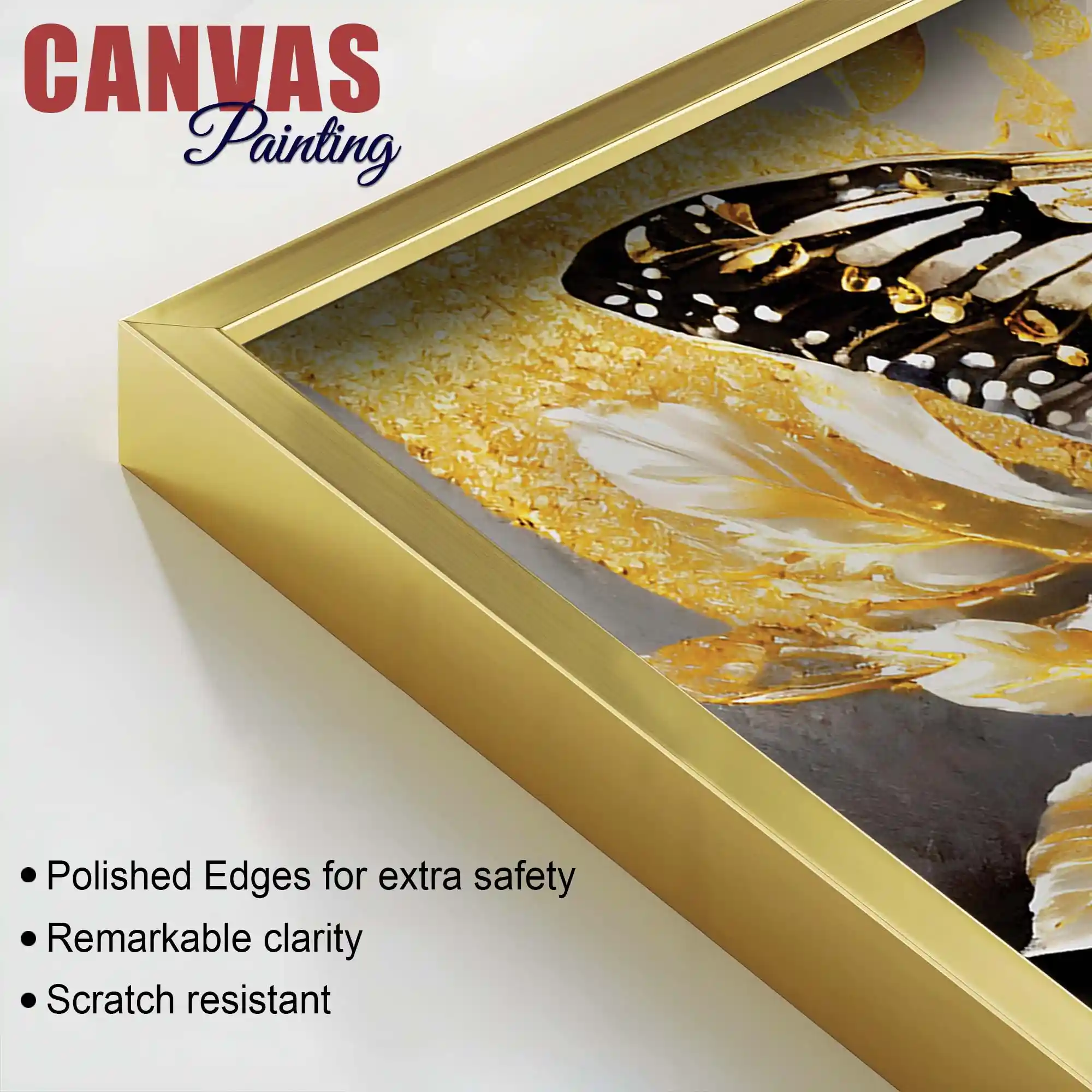 Aesthetic Golden Butterfly Luxury Abstract Wall Painting - Image 6
