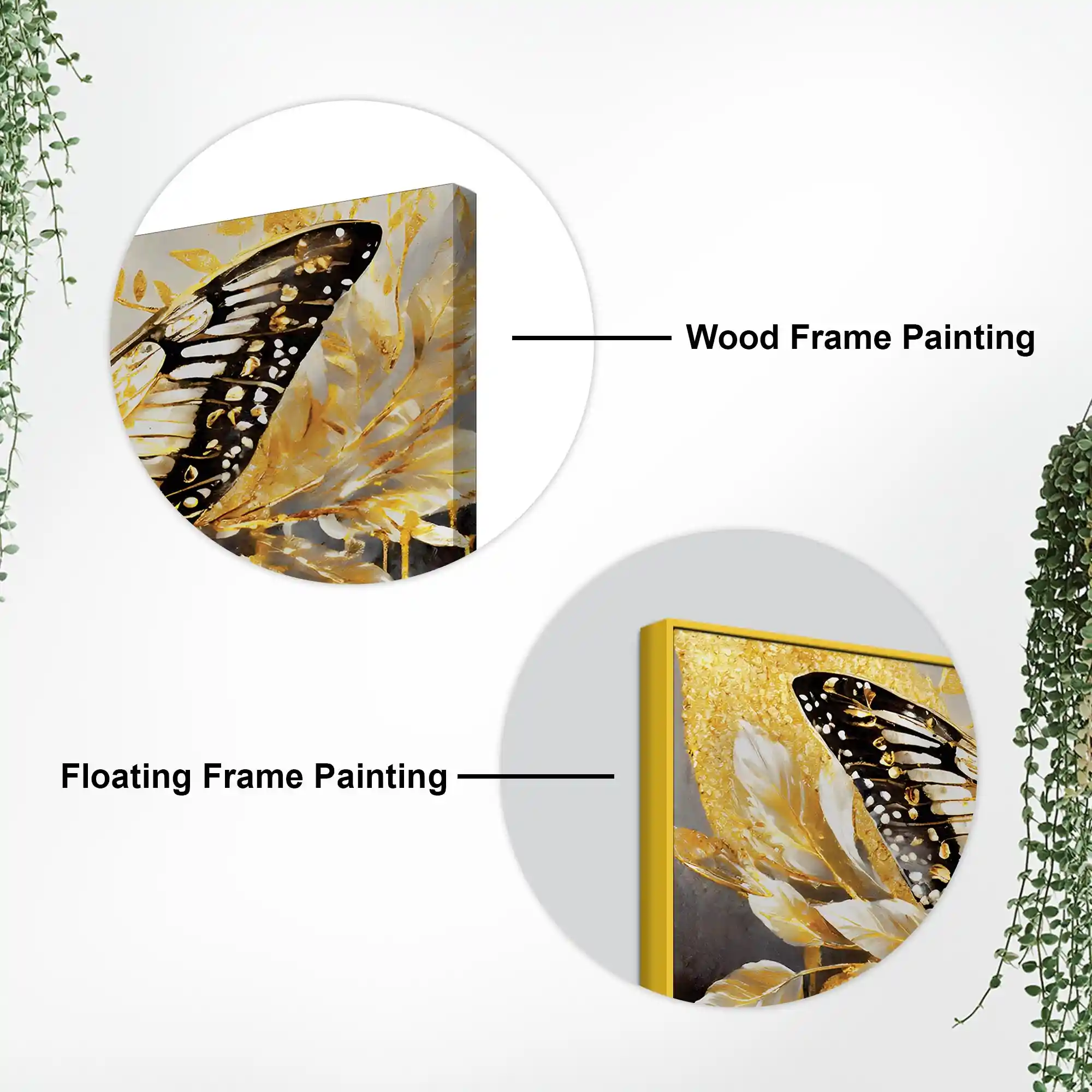 Aesthetic Golden Butterfly Luxury Abstract Wall Painting - Image 7