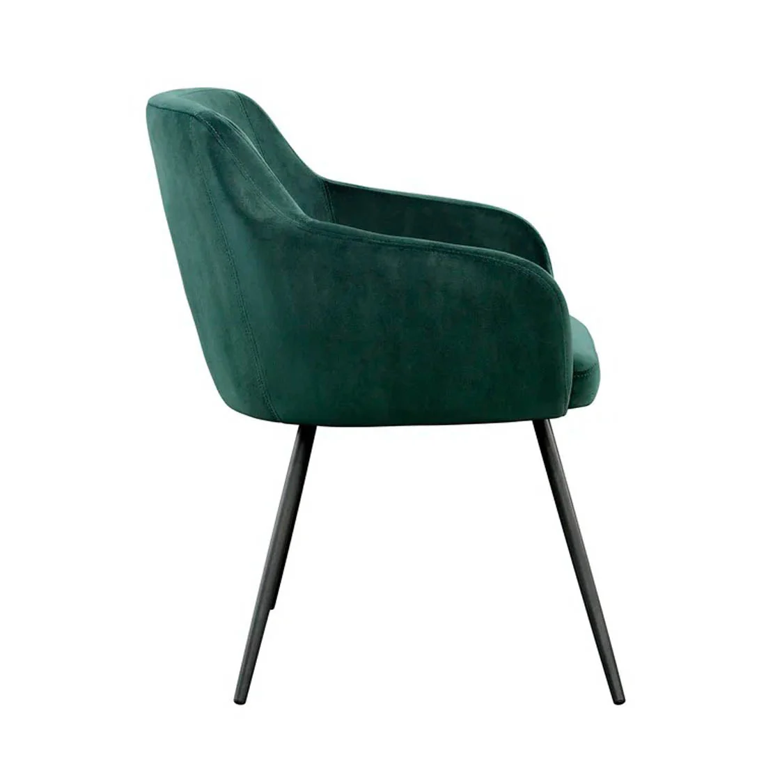 Aesthetic Green Plush Velvet Accent Chair - Image 6