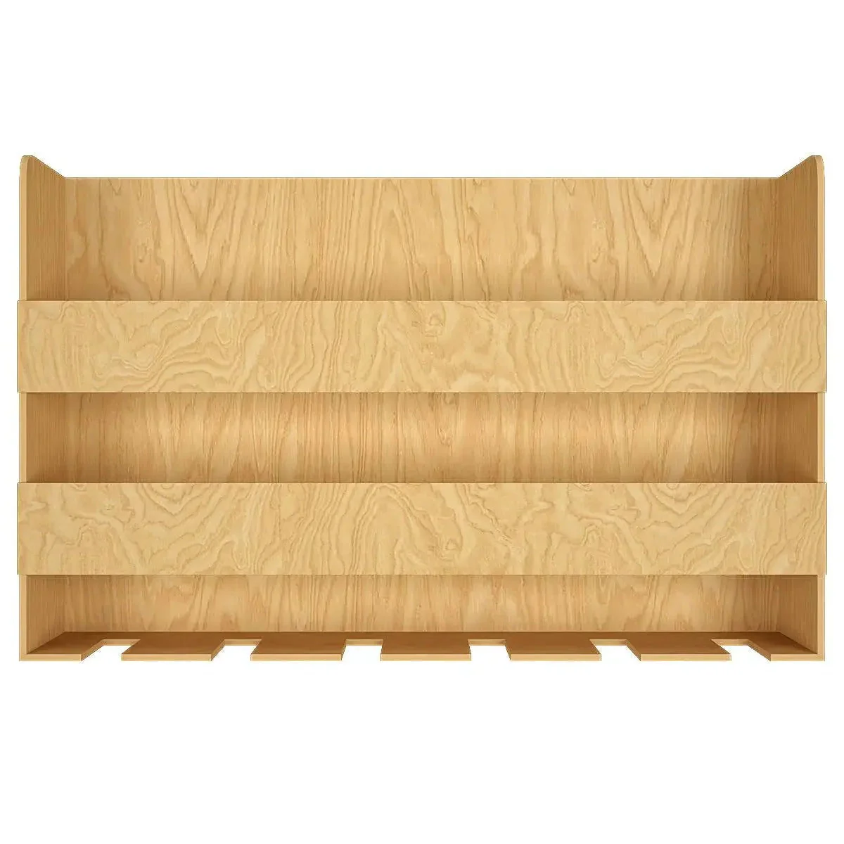 Aesthetic Look Backlit Wall Mounted Mini Bar Shelf in Light Oak Finish - Image 4