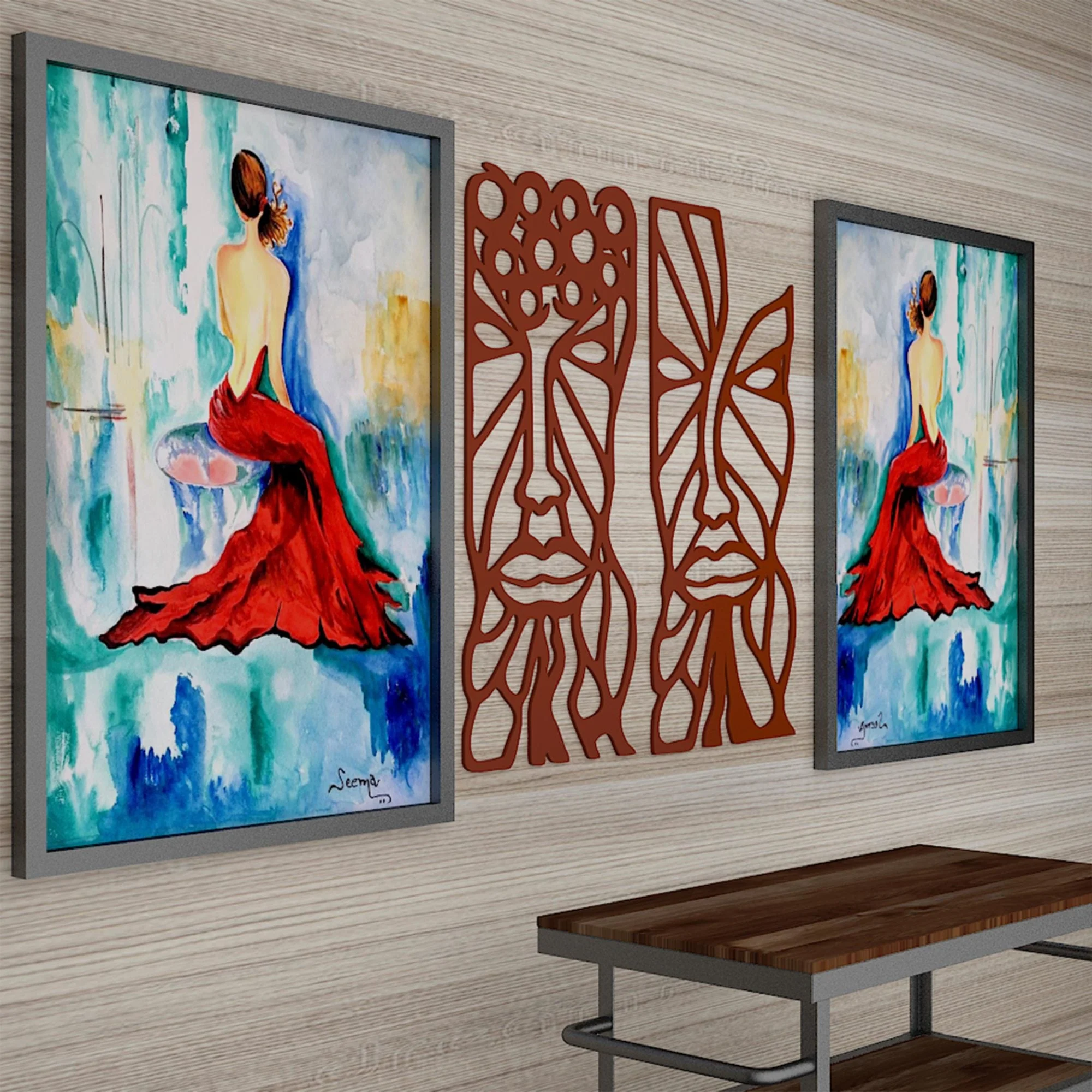 African Tribal Art Quality Wooden Wall Hanging - Image 4