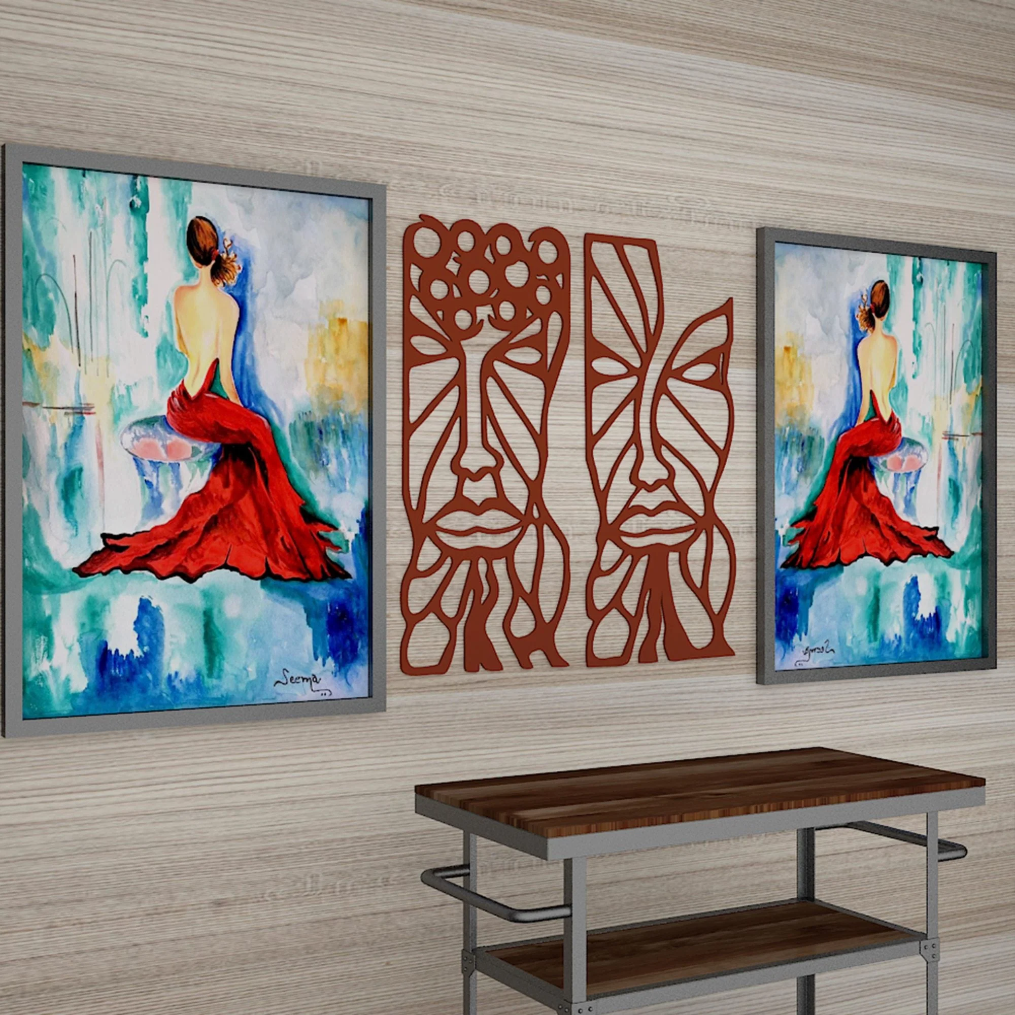 African Tribal Art Quality Wooden Wall Hanging - Image 5