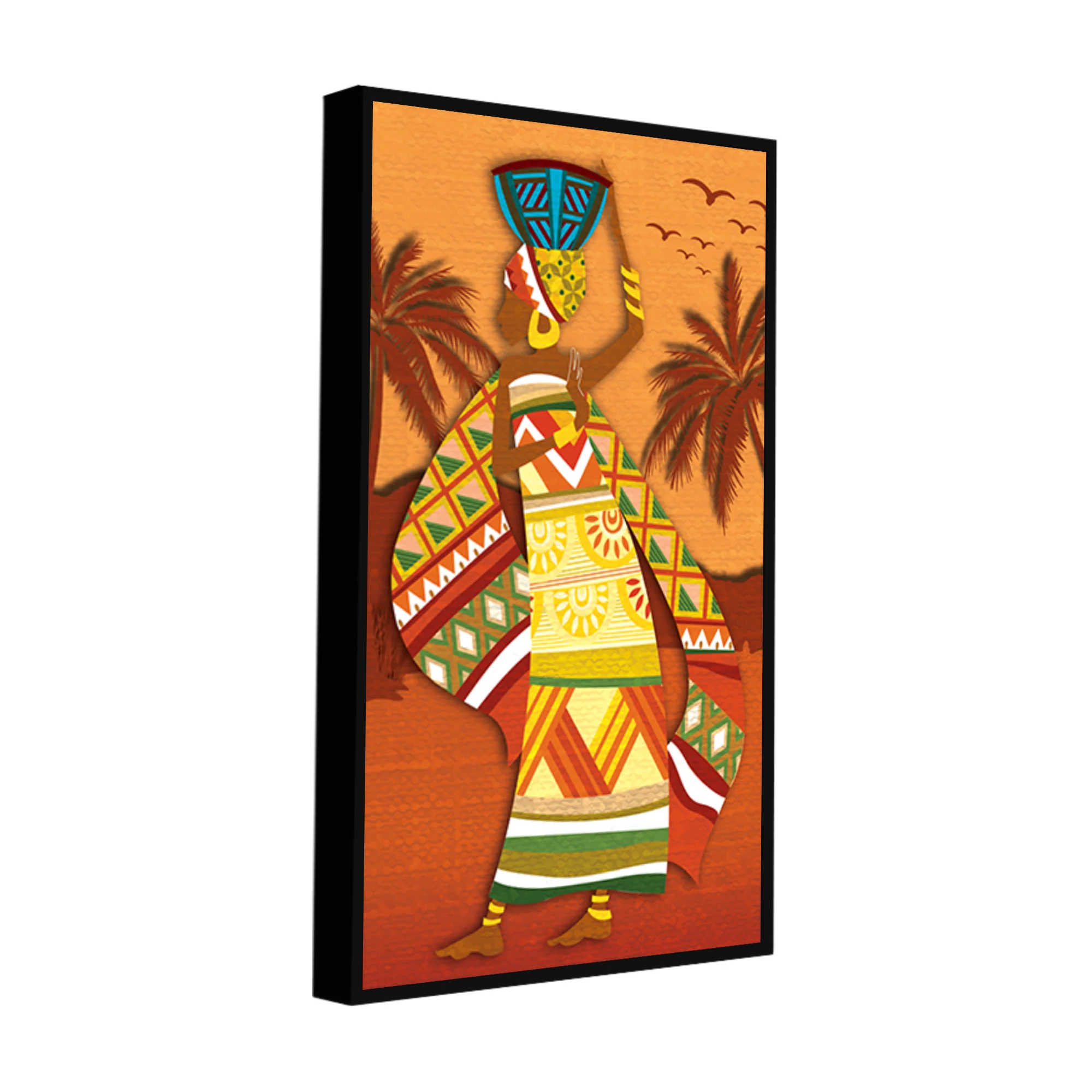 African Woman Dancing Premium Wall Painting for Living Room - Image 7