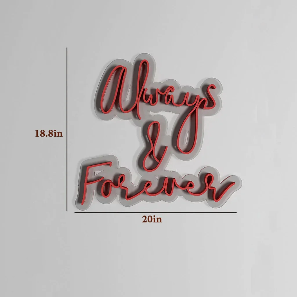 Always & Forever Text Neon LED Light - Image 10