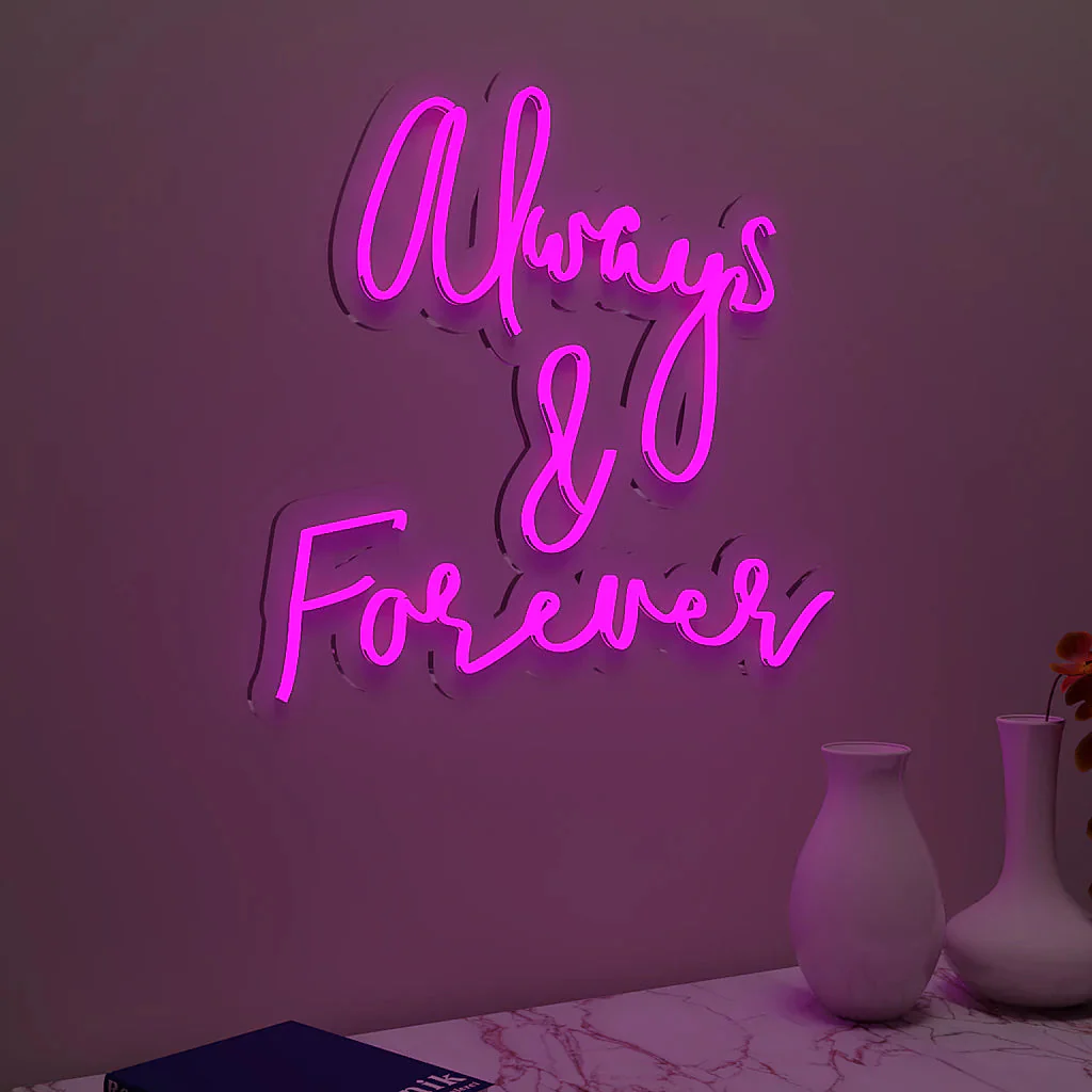 Always & Forever Text Neon LED Light - Image 2