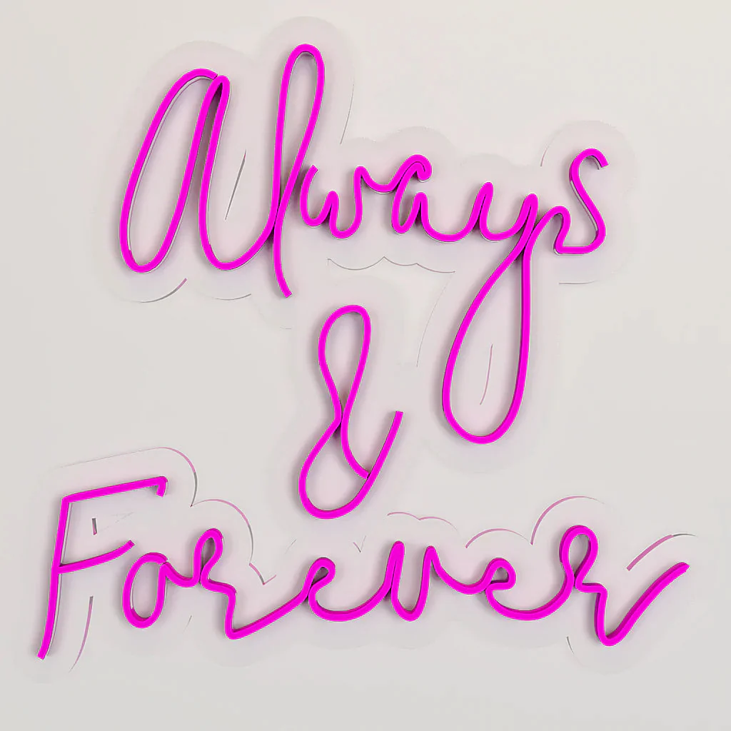 Always & Forever Text Neon LED Light - Image 3