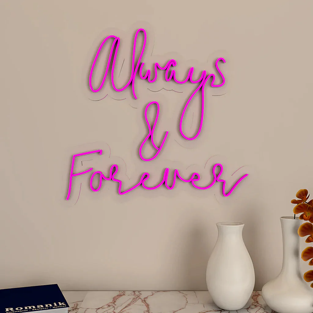 Always & Forever Text Neon LED Light - Image 4