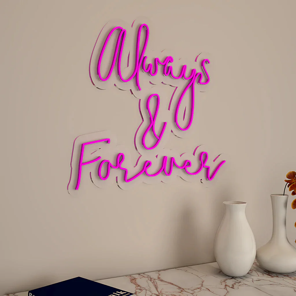Always & Forever Text Neon LED Light - Image 5