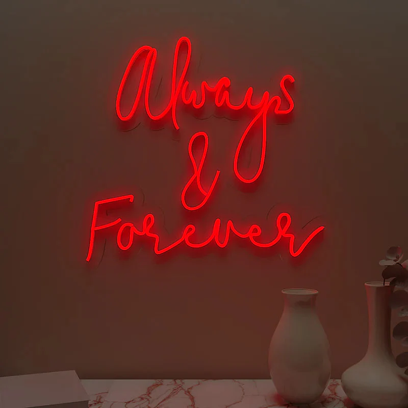 Always & Forever Text Neon LED Light - Image 6
