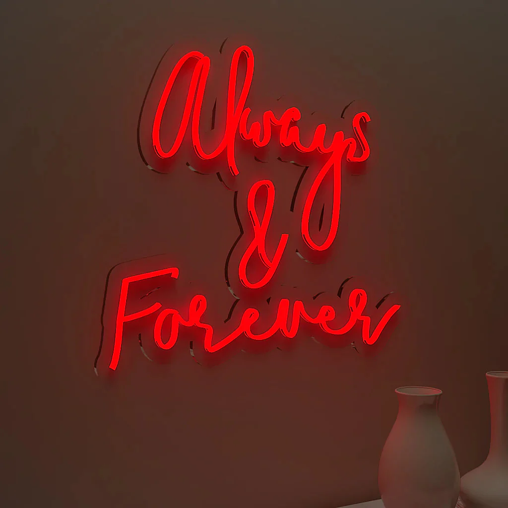 Always & Forever Text Neon LED Light - Image 7