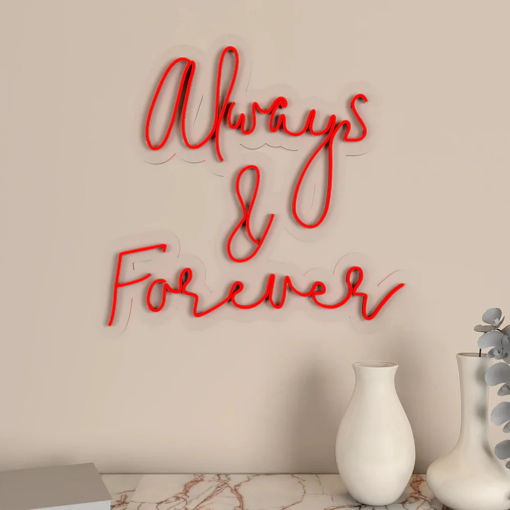 Always & Forever Text Neon LED Light - Image 8