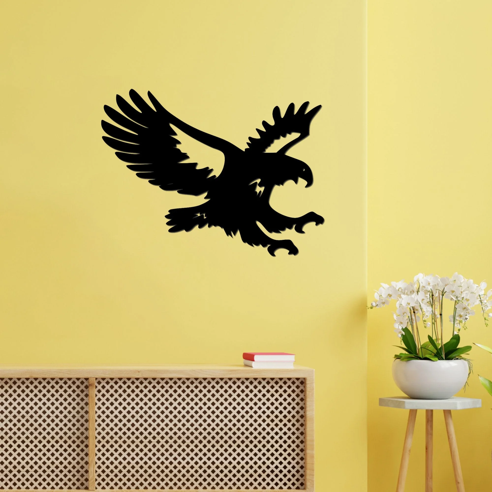 Amazing Black Eagle Design Premium Quality Wooden Wall Hanging - Image 4