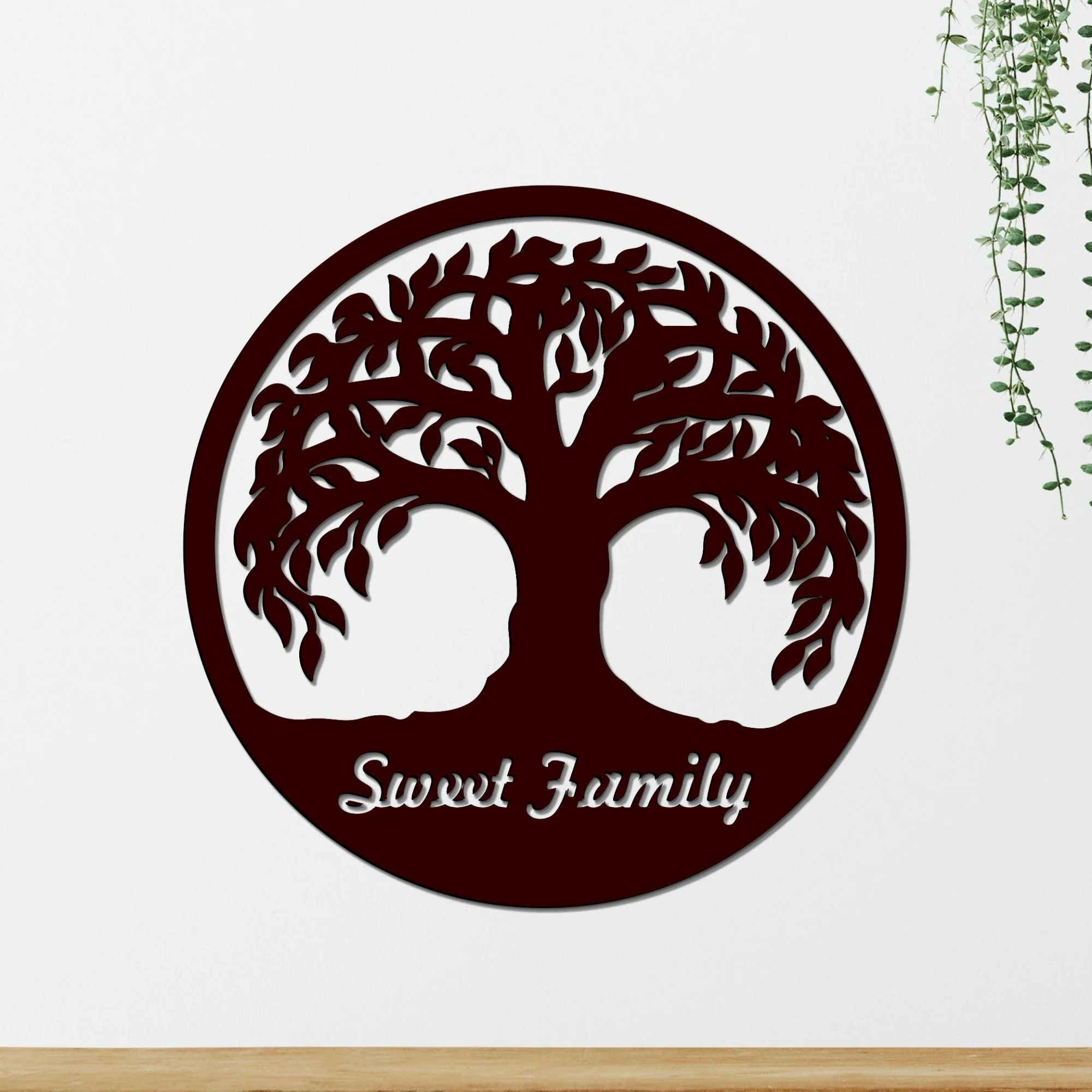 Amazing Tree Design in Circle Premium Wooden Wall Hanging - Image 6