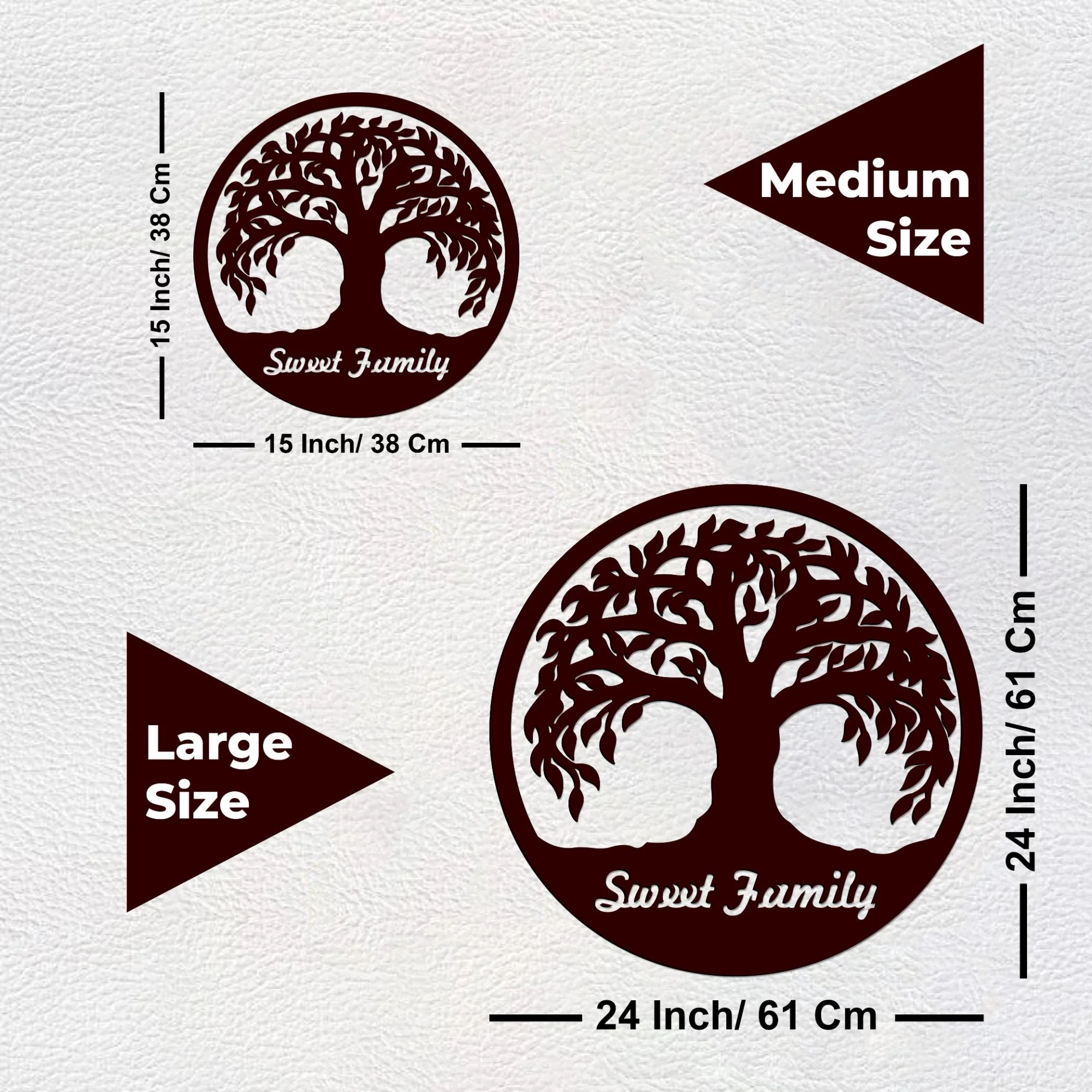 Amazing Tree Design in Circle Premium Wooden Wall Hanging - Image 7