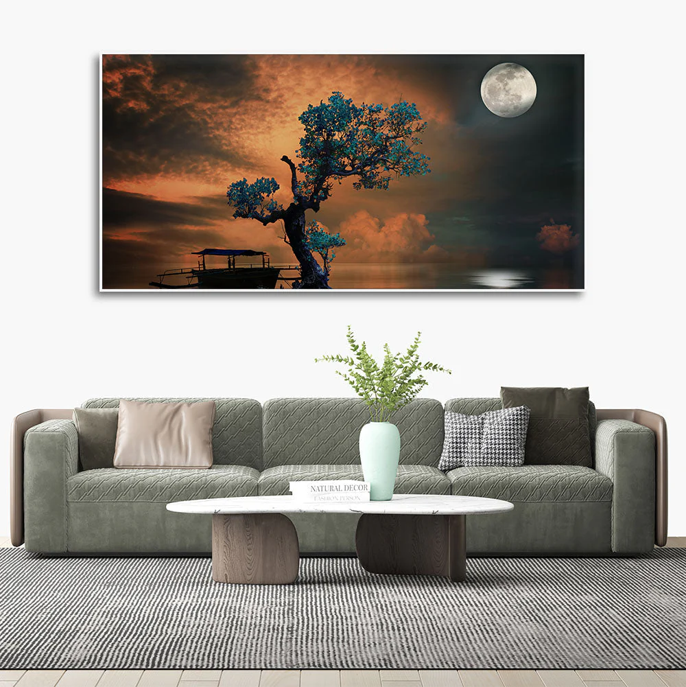 Amazing Tree Under the Moonlight Premium Painting - Image 3